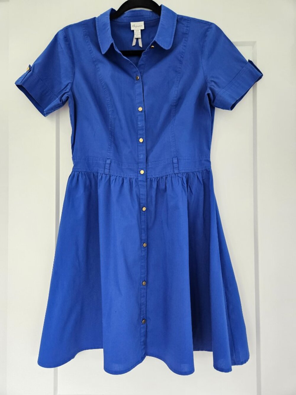 Blue short sleeve dress size M - Picture 1 of 2